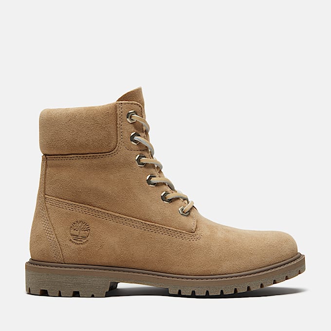 Timberland Mix Tape 6Inch Waterproof Boot for Women in Beige TBL Beige HERO