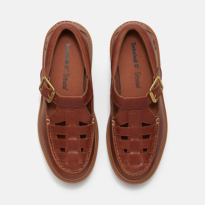 Stone Street Platform Buckle Shoe for Women in Brown