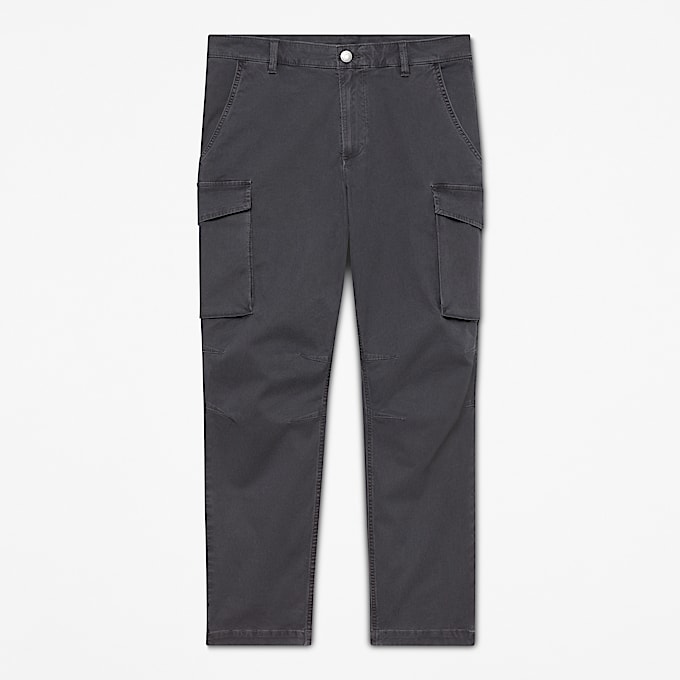 Pantalón cargo teñido en prenda Bedford para hombre en negro - 1