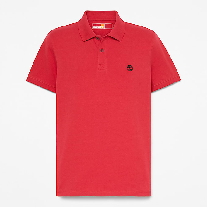 Millers River Kurzarm-Polohemd aus Stretchmaterial für Herren in Rot - 1