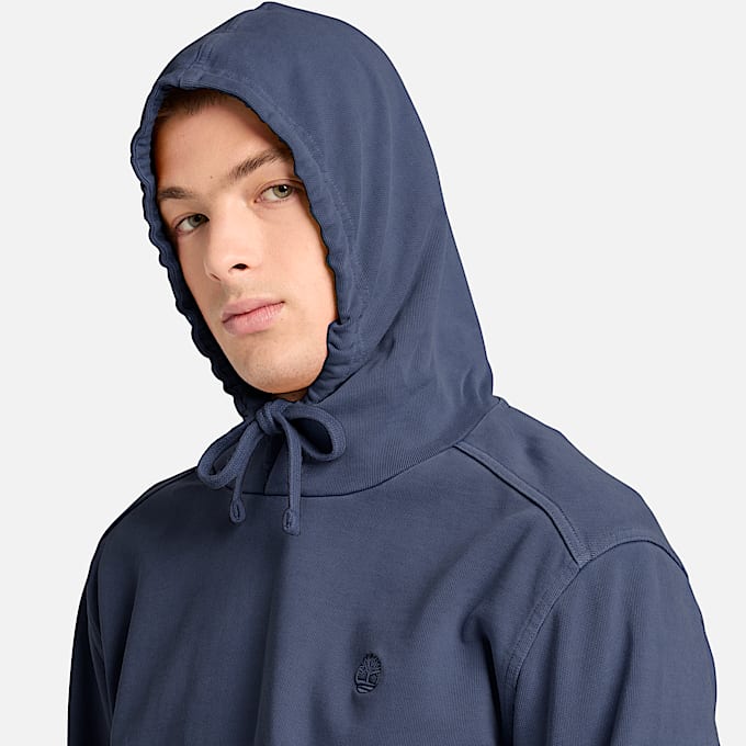 Merrymack River Garment Dyed Hoodie for Men in Dark Blue