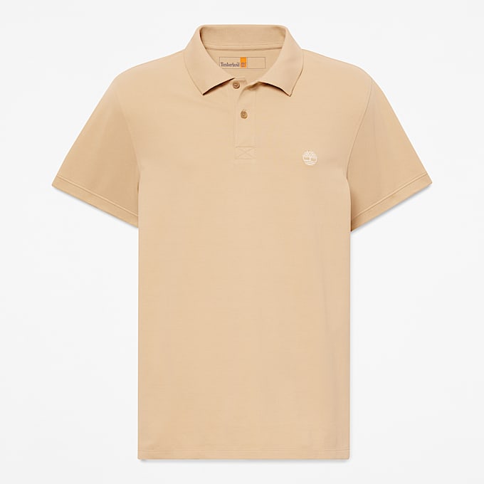 Polo elástico de manga corta Millers River para hombre en beis - 1
