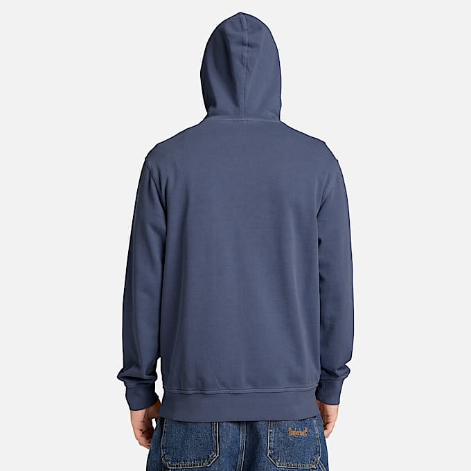 Merrymack River Garment Dyed Hoodie for Men in Dark Blue TBL Blue ALT8