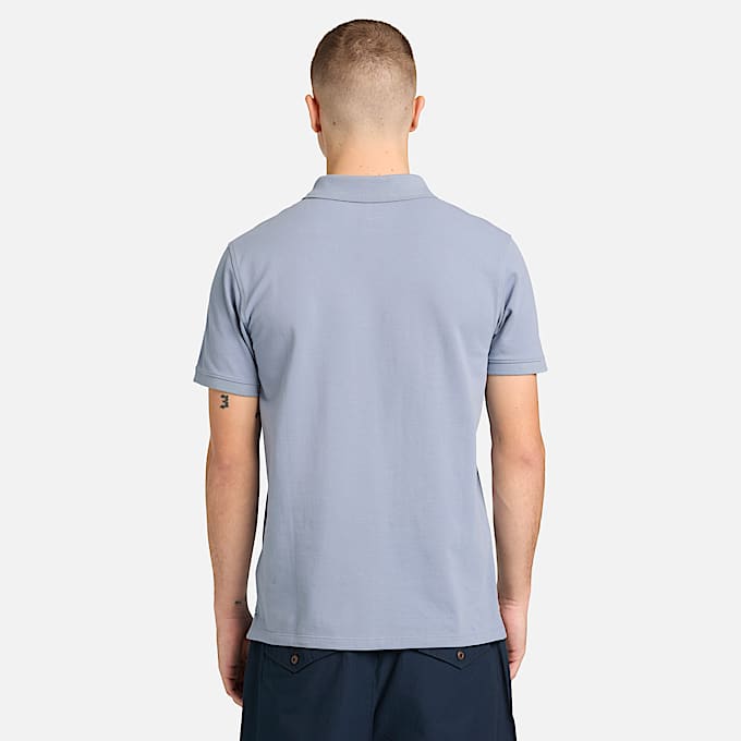 Millers River Short-Sleeve Stretch Polo for Men in Blue