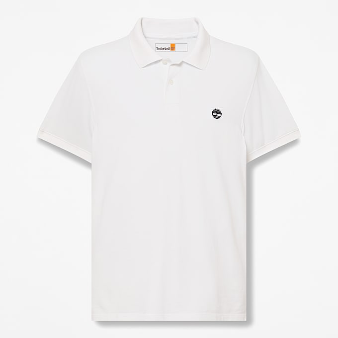 Millers River ShortSleeve Stretch Polo for Men in White TBL White HERO