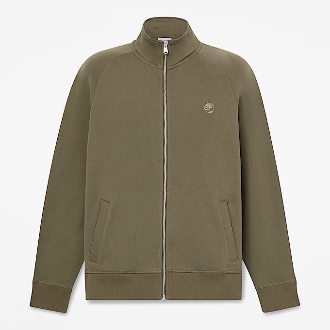 Exeter River Full Zip Sweatshirt for Men in Green/Brown - 1