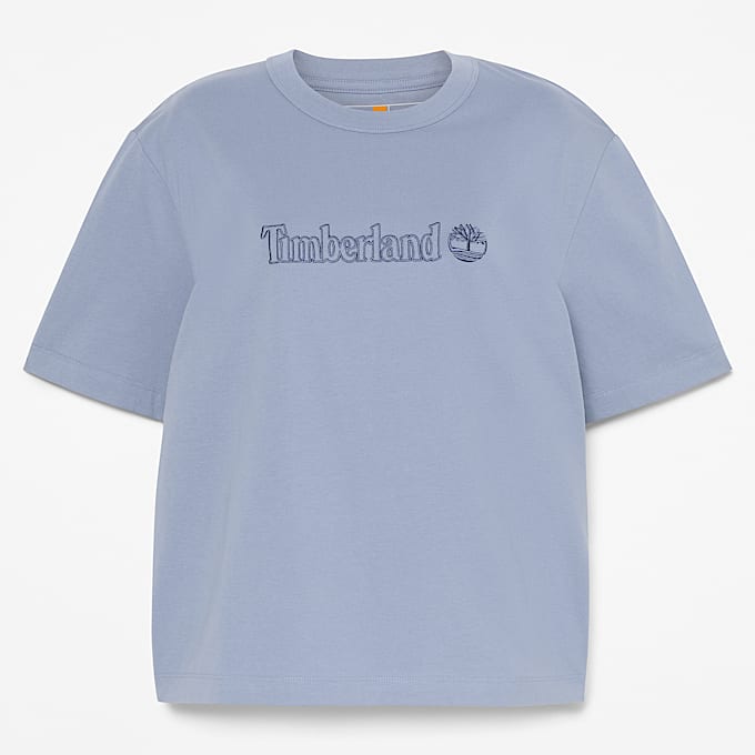 T-shirt de Manga Curta Lush para Mulher em azul - 1