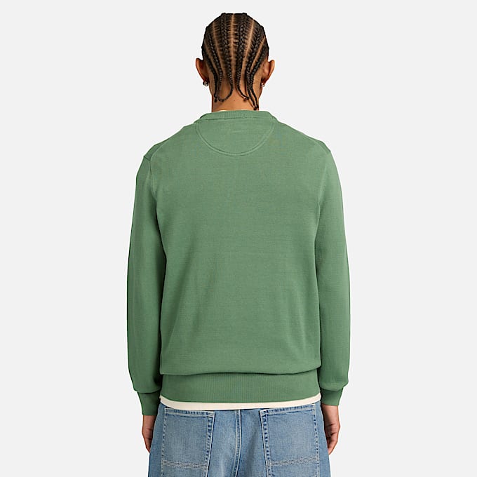 Williams River Cotton Jumper for Men in Dark Green TBL Green ALT8