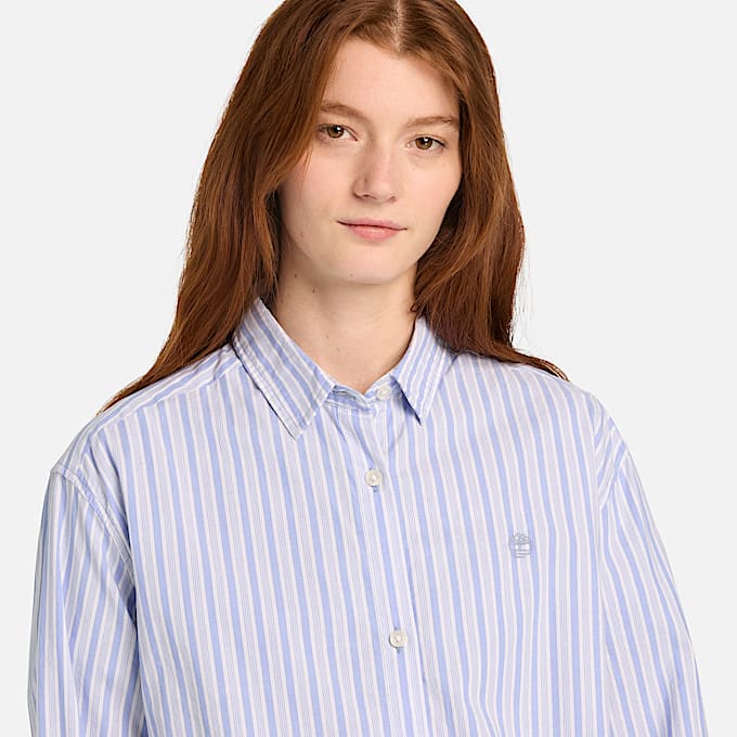 Langarmshirt mit mehreren Streifen fr Damen in Blau TBL Blau ALT3