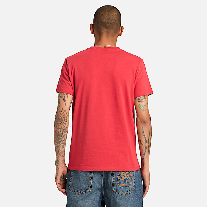 Camiseta de manga corta Dunstan River para hombre en rojo