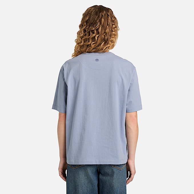 T-shirt de Manga Curta Lush para Mulher em azul