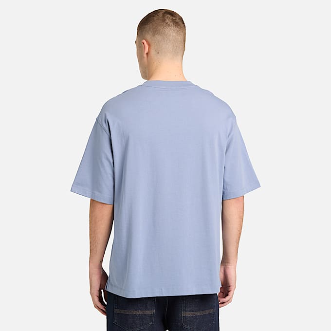 Tshirt a Maniche Corte Dunstan River da Uomo in blu TBL blu ALT8
