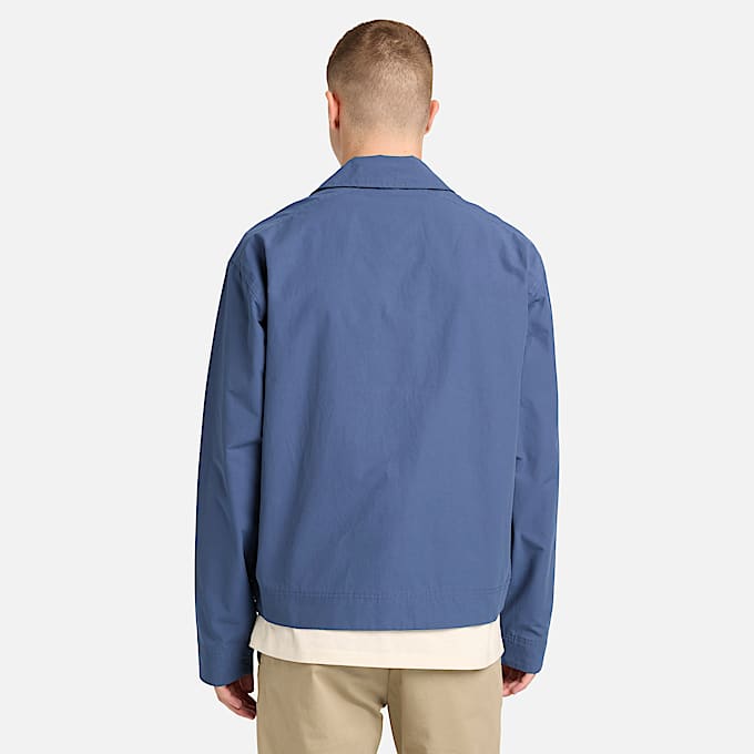 Stratham Durable Water Repellent Cotton Bomber for Men in Dark Blue