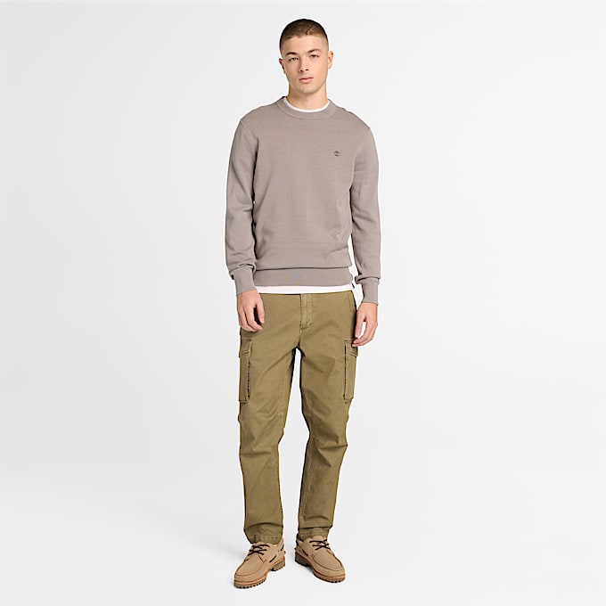 Pantaln cargo teido en prenda Bedford para hombre en verde TBL verde ALT2