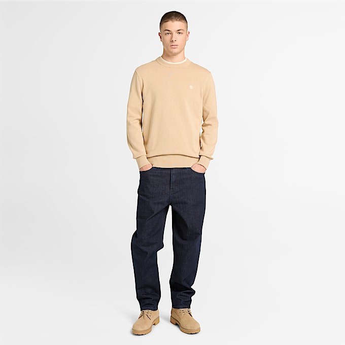 Williams River Baumwollpullover für Herren in Beige