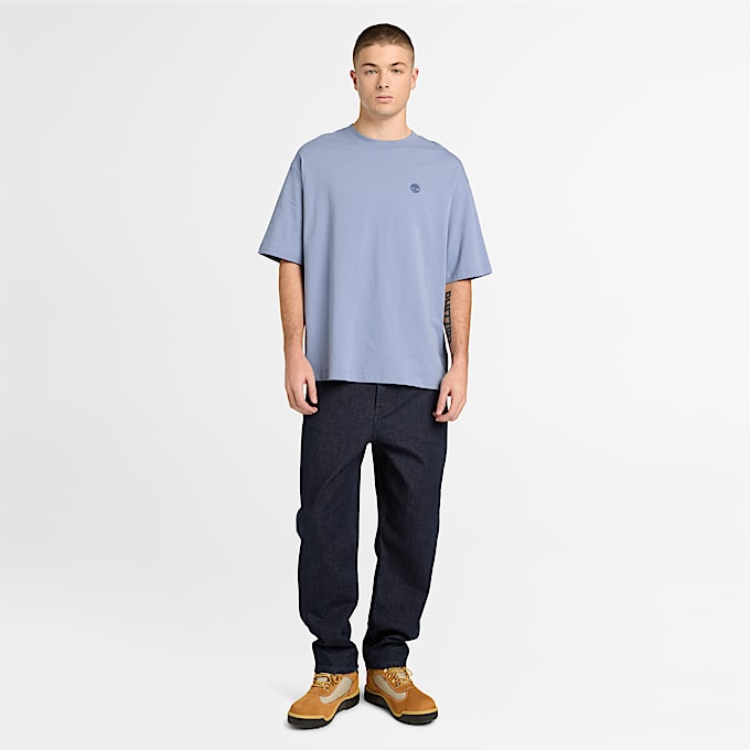 Tshirt a Maniche Corte Dunstan River da Uomo in blu TBL blu ALT2