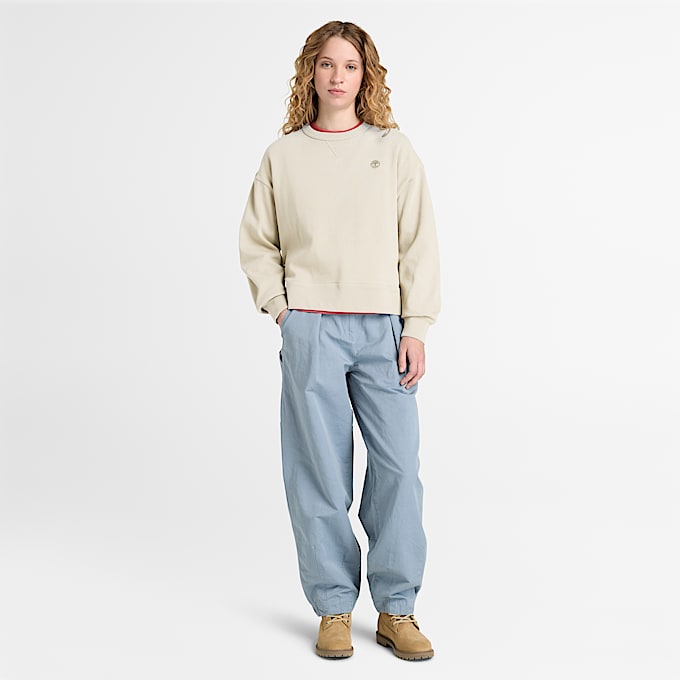 Lush Crewneck Sweatshirt for Women in Beige TBL Beige ALT2