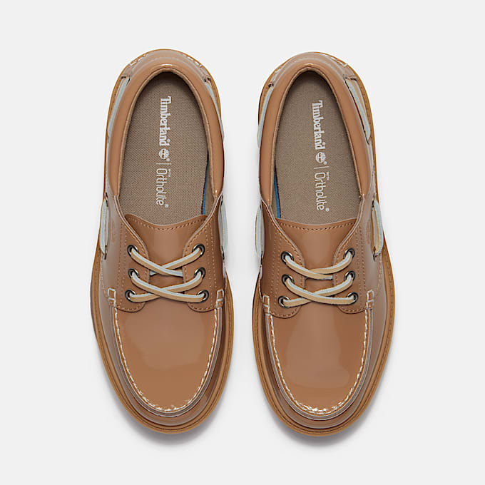 Stone Street Platform Boat Shoe for Women in Beige TBL Beige ALT2