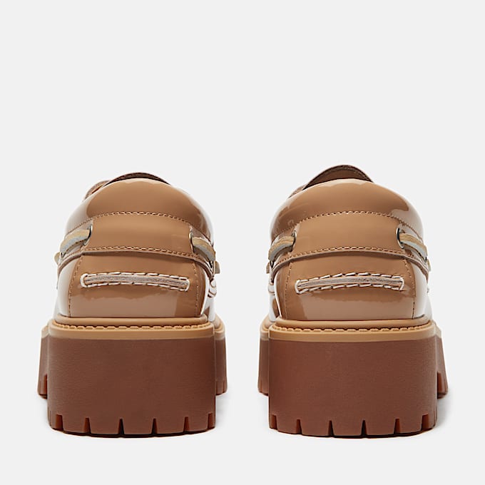 Stone Street Platform Boat Shoe for Women in Beige TBL Beige ALT5