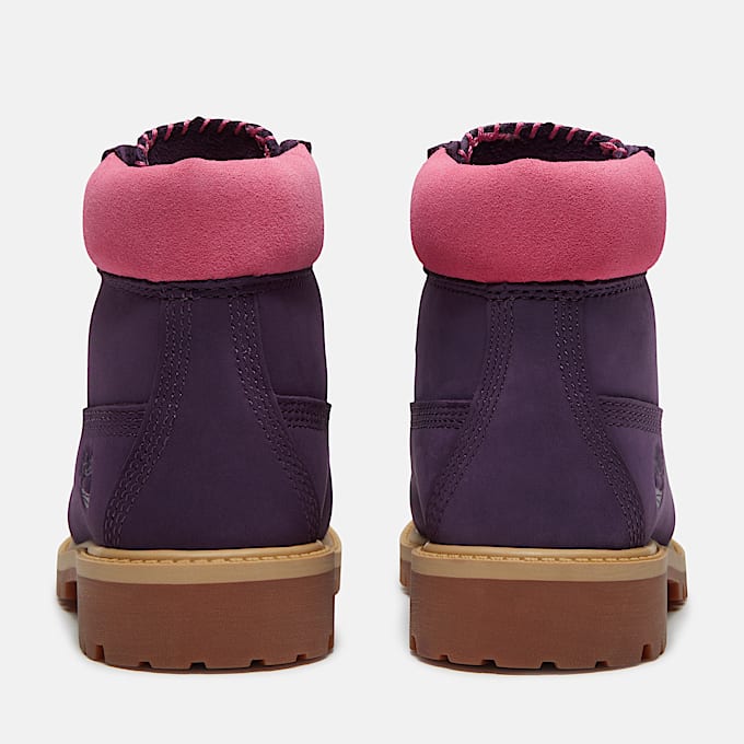 Timberland Premium 6Inch Waterproof Boot for Junior in Dark PurpleLight Pink TBL Purple ALT5
