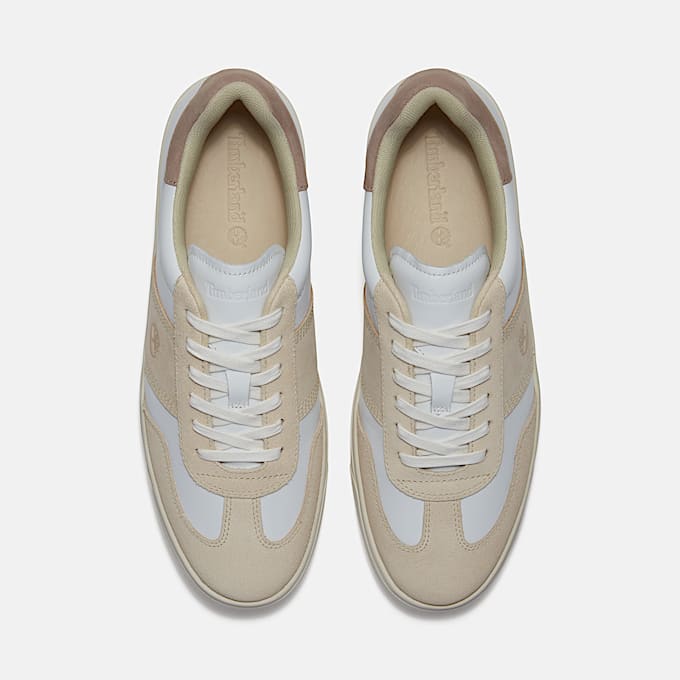 Lisbon Street Trainer for Men in White/Light Beige