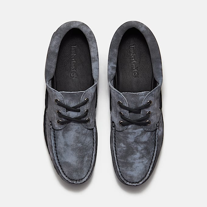 Timberland Mix Tape Authentic 3Eye Lug Boat Shoe for Men in Light Grey TBL Grey ALT2