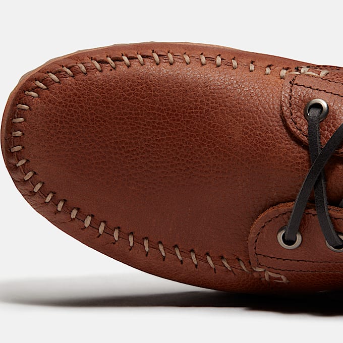 Náuticos cosidos a mano de 3 ojales Timberland® Road Trip para hombre en marrón/gris oscuro