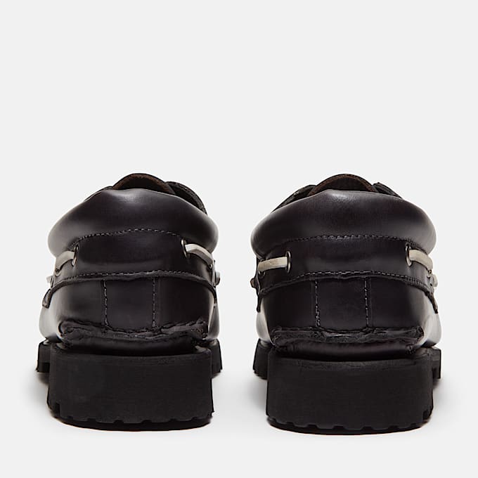 Timberland Road Trip 3Eye Lug Handsewn Boat Shoe for Men in BlackBrown TBL Black ALT5