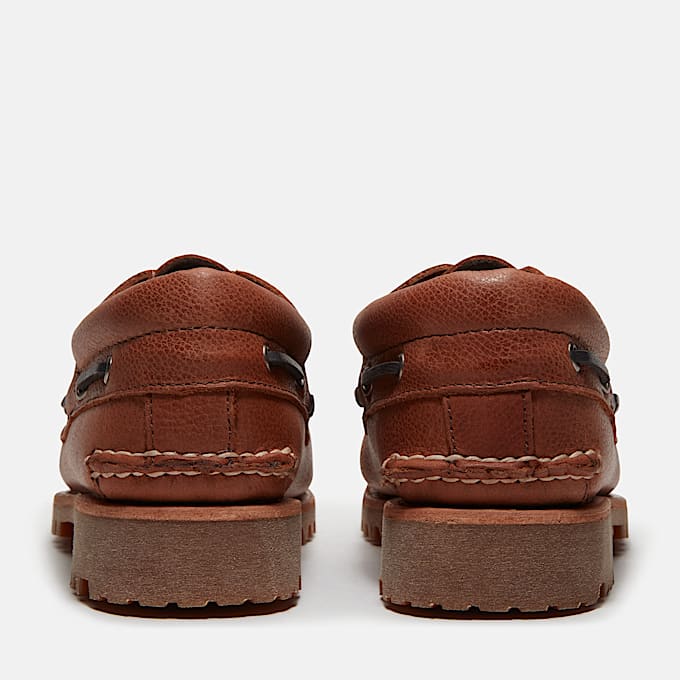 Timberland Road Trip 3Eye Lug Handsewn Boat Shoe for Men in BrownDark Grey TBL Brown ALT5