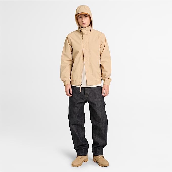 Waterproof Bomber for Men in Beige