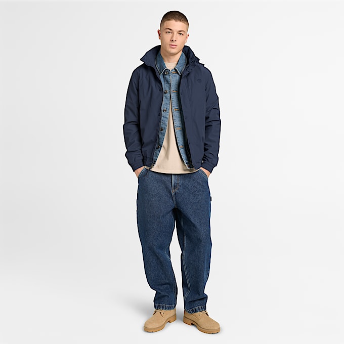 Waterproof Bomber for Men in Dark Blue