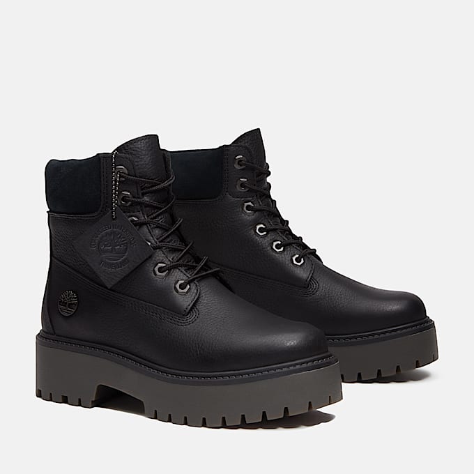 Stone Street 6Inch Waterproof Platform Boot for Women in Black TBL Black ALT4