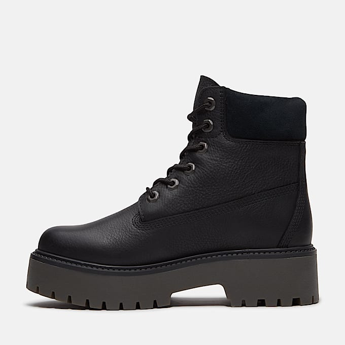 Stone Street 6Inch Waterproof Platform Boot for Women in Black TBL Black ALT6