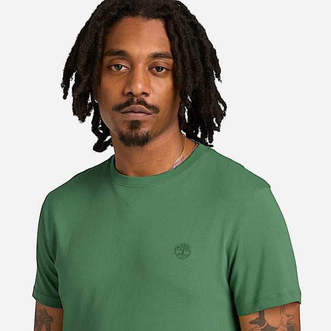 Camiseta de manga corta Dunstan River para hombre en verde oscuro