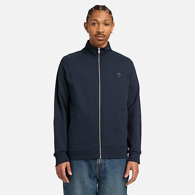 Sweat zippé Exeter River pour homme en bleu foncé