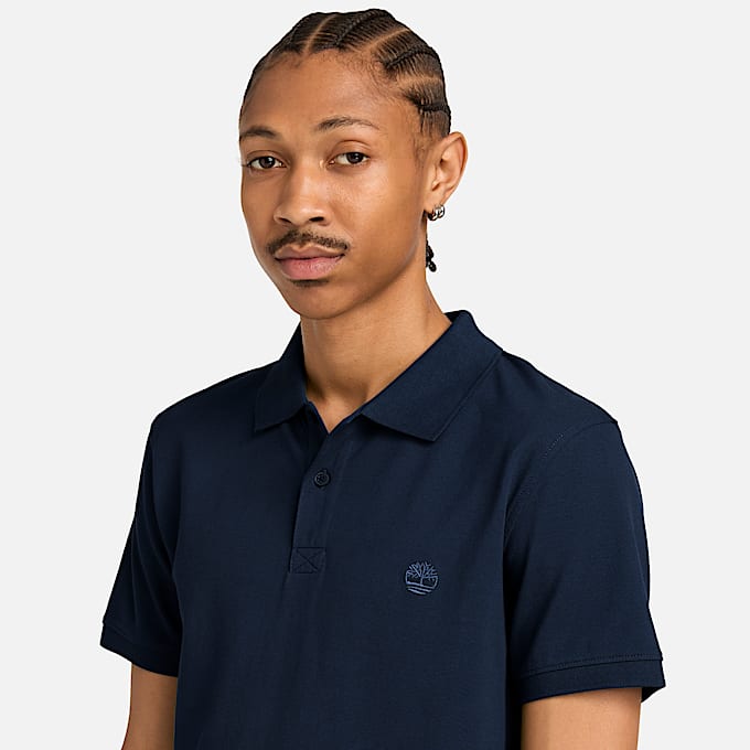 Millers River ShortSleeve Stretch Polo for Men in Dark Blue TBL Blue ALT3