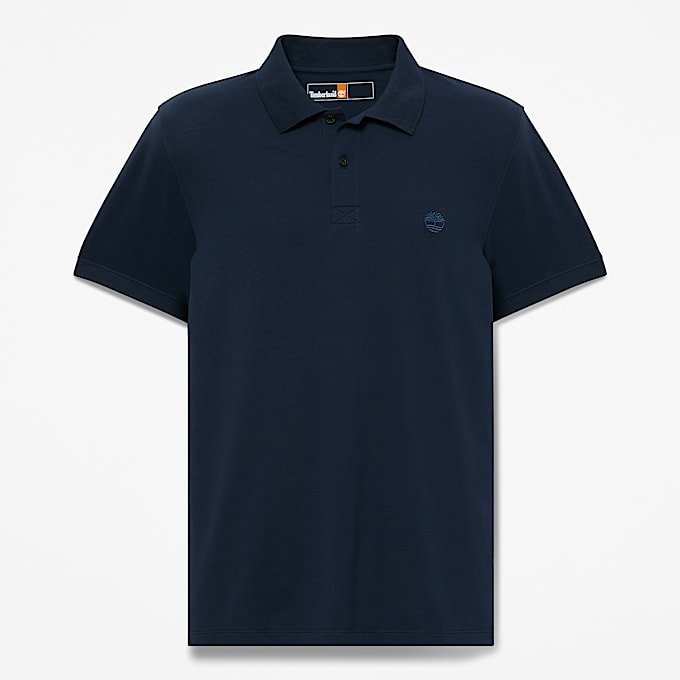 Polo elástico de manga corta Millers River para hombre en azul oscuro - 1