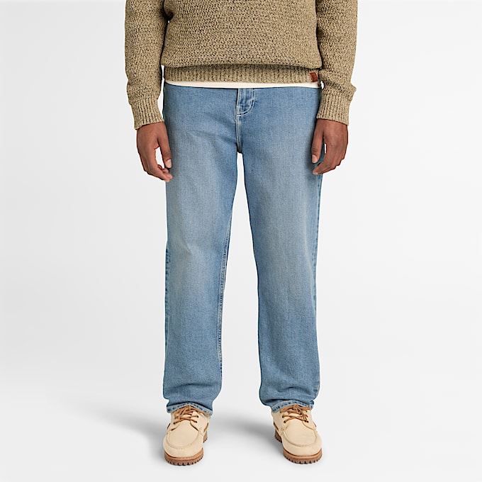Bequeme StretchJeans mit schmal zulaufendem Bein fr Herren in Blau TBL Blau ALT1