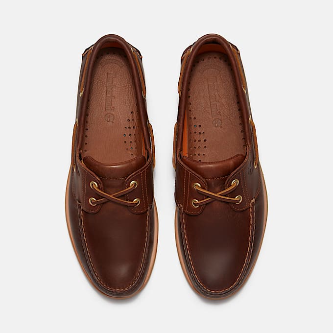 Handgefertigter Bootsschuh für Herren in Braun