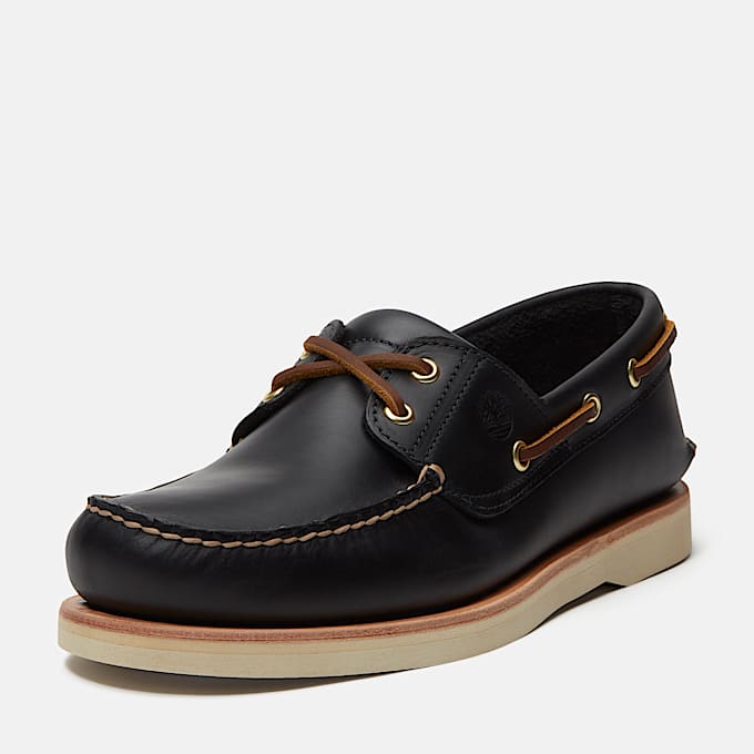 Chaussure bateau Crafted pour homme en noir TBL noir ALT9