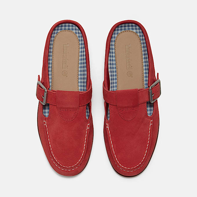 Timberland Classic Boat Mule for Women in Red TBL Red ALT2