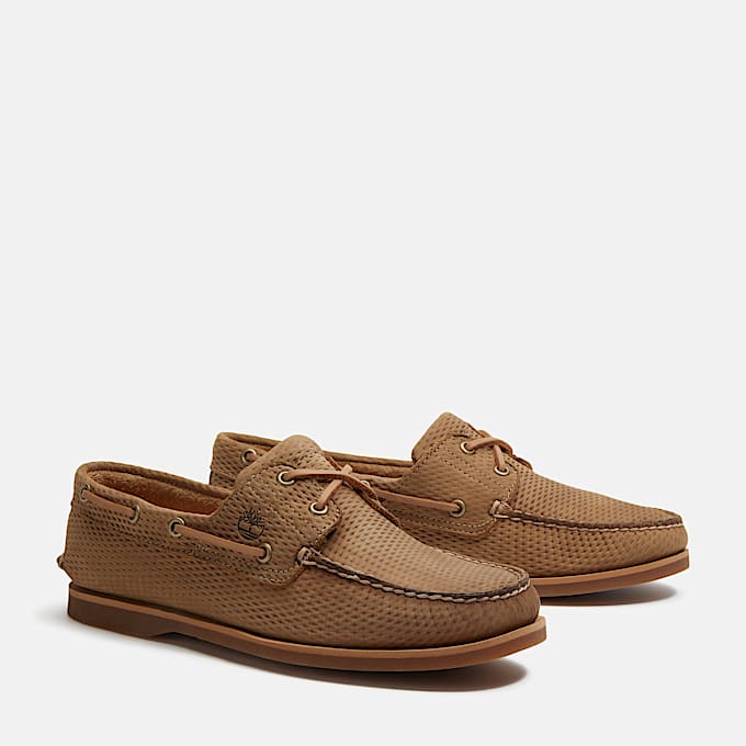 Chaussure bateau classique 2 illets Lake House pour homme en beige TBL beige ALT4