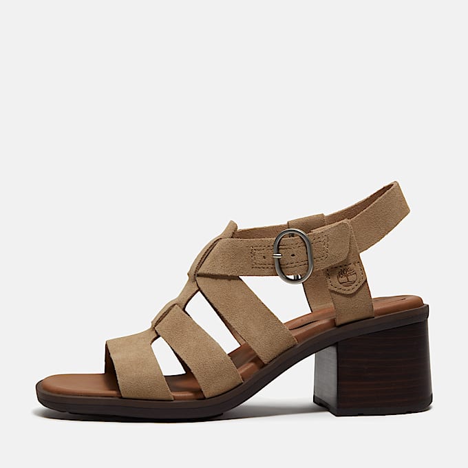 Bellevaux Fisherman-Sandale aus Veloursleder für Damen in Beige