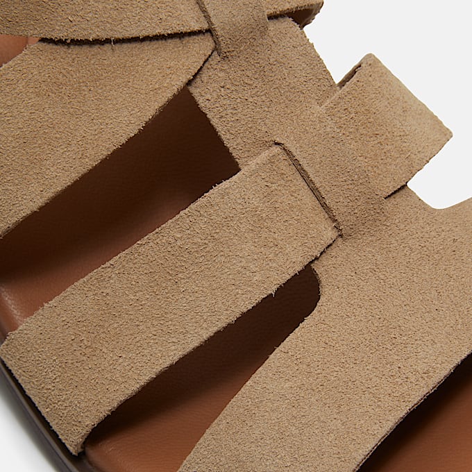 Bellevaux Suede Fisherman Sandal for Women in Beige TBL Beige ALT7