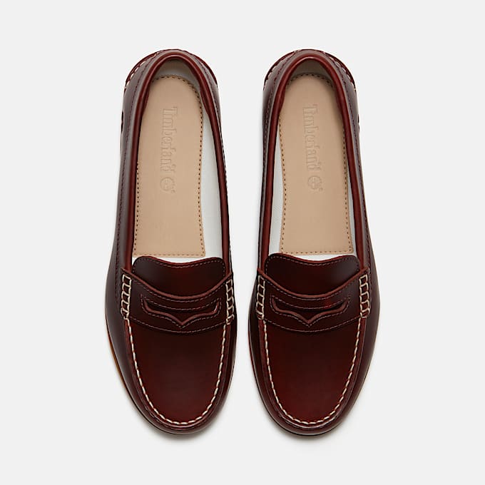 Klassischer SliponBootsschuh fr Damen in Burgunderrot TBL Burgunderrot ALT2