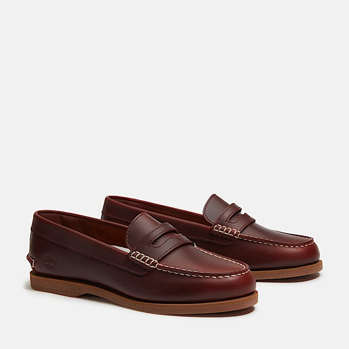 Klassischer SliponBootsschuh fr Damen in Burgunderrot TBL Burgunderrot ALT4