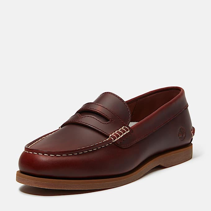 Klassischer SliponBootsschuh fr Damen in Burgunderrot TBL Burgunderrot ALT9