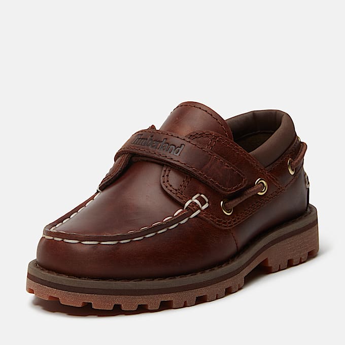 Timberland Authentic Boat Shoe for Toddler in Brown TBL Brown ALT9