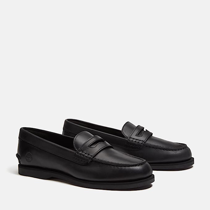 Klassischer SliponBootsschuh fr Damen in Schwarz TBL Schwarz ALT4