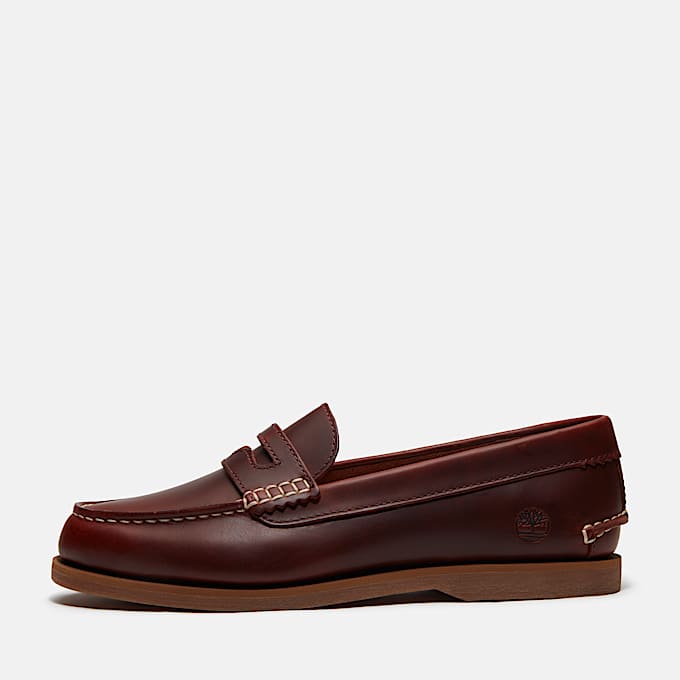 Klassischer SliponBootsschuh fr Damen in Burgunderrot TBL Burgunderrot ALT8